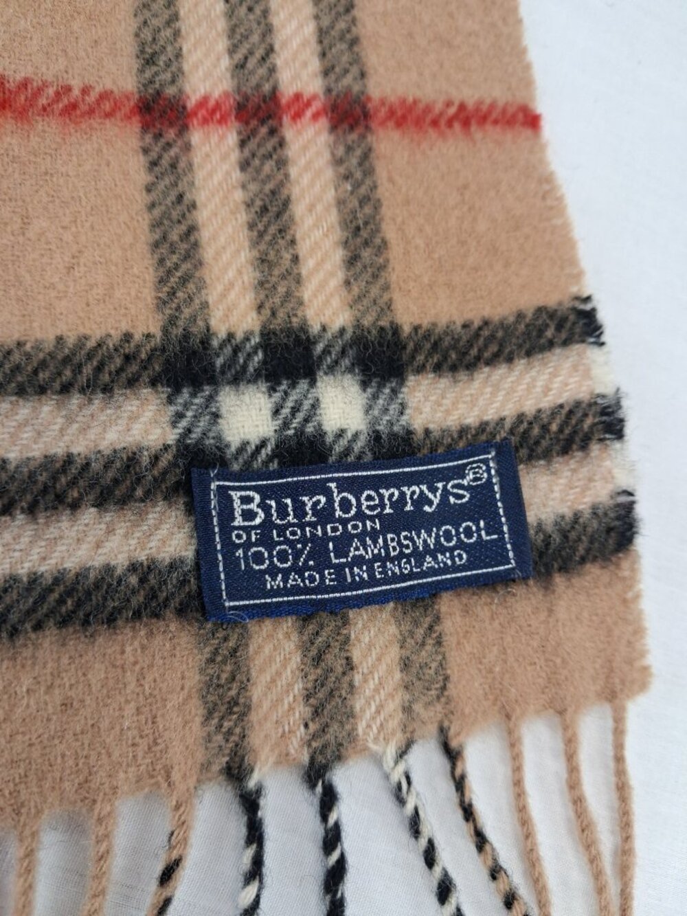 Vintage Burberrys Lambs Wool Scarf - Picture 2 of 3